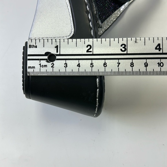 Alegria Black Glitter Platform Wedge Sandals Glitterati Size 41 womens sparkle - Picture 14 of 15